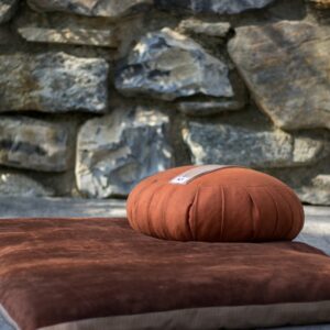 brown leather bean bag chair
