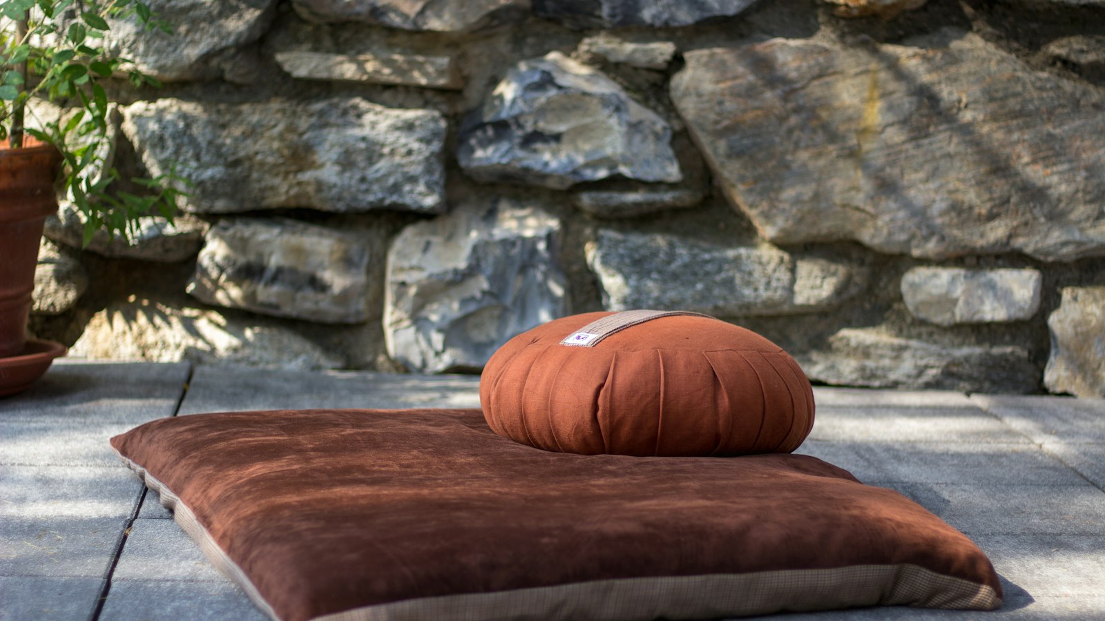 brown leather bean bag chair