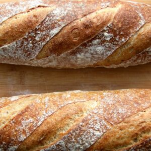 bread on brown wooden table