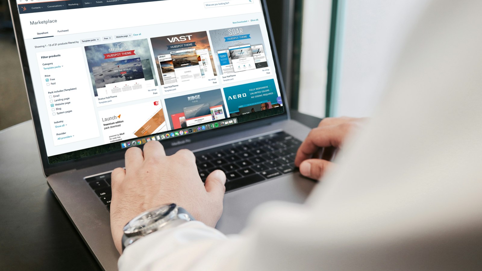 person using MacBook Pro