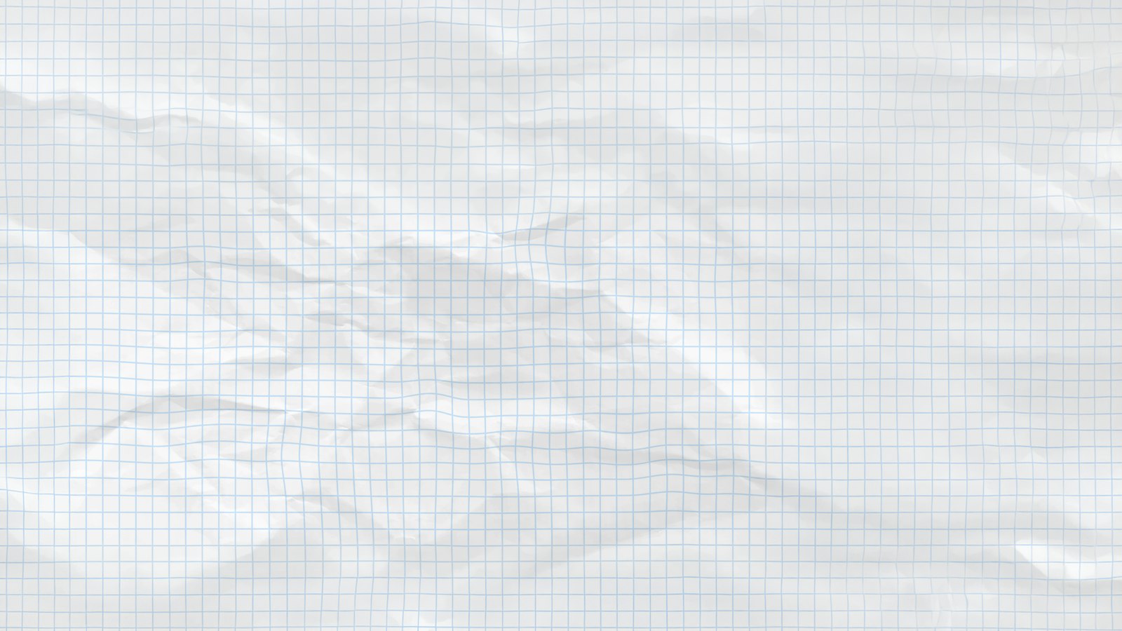 Crumpled white paper with a grid pattern