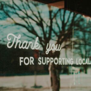 Thank you for supporting local sign on window