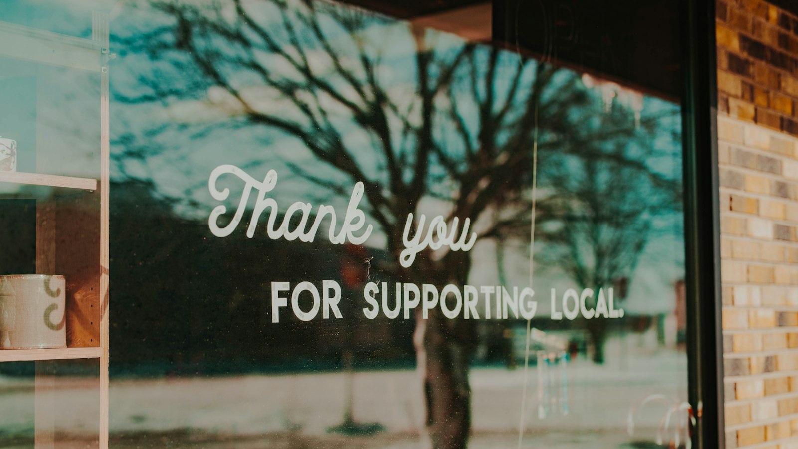Thank you for supporting local sign on window