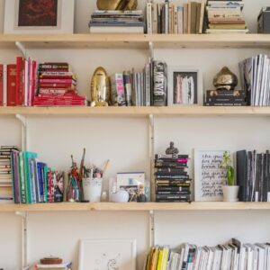 books on shelf