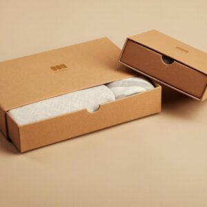 brown cardboard box on white table