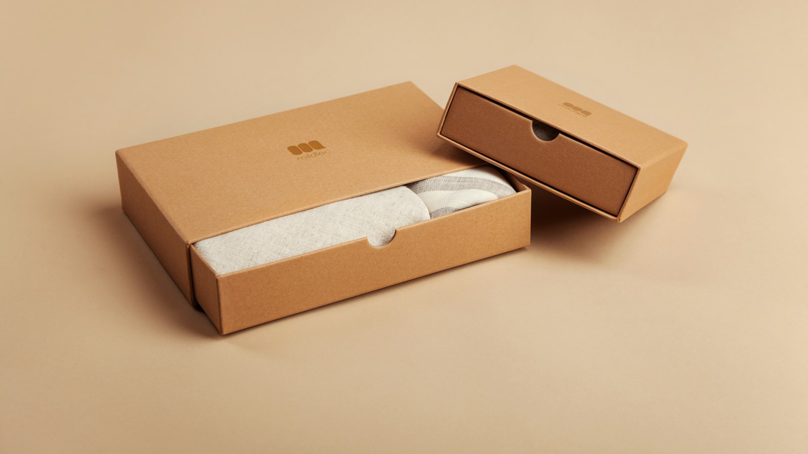 brown cardboard box on white table